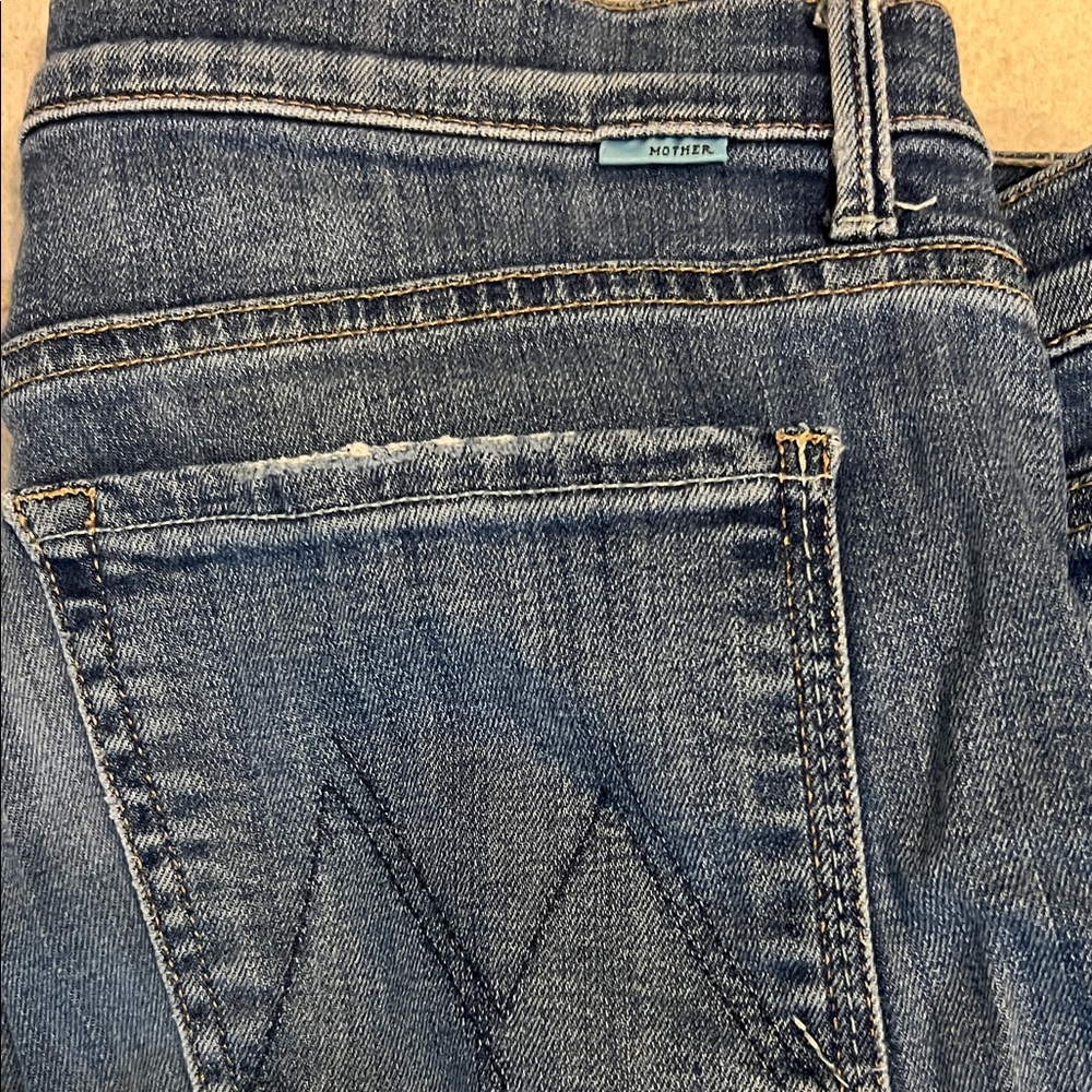 MOTHER Women's Blue Jeans - Picture 2 of 7